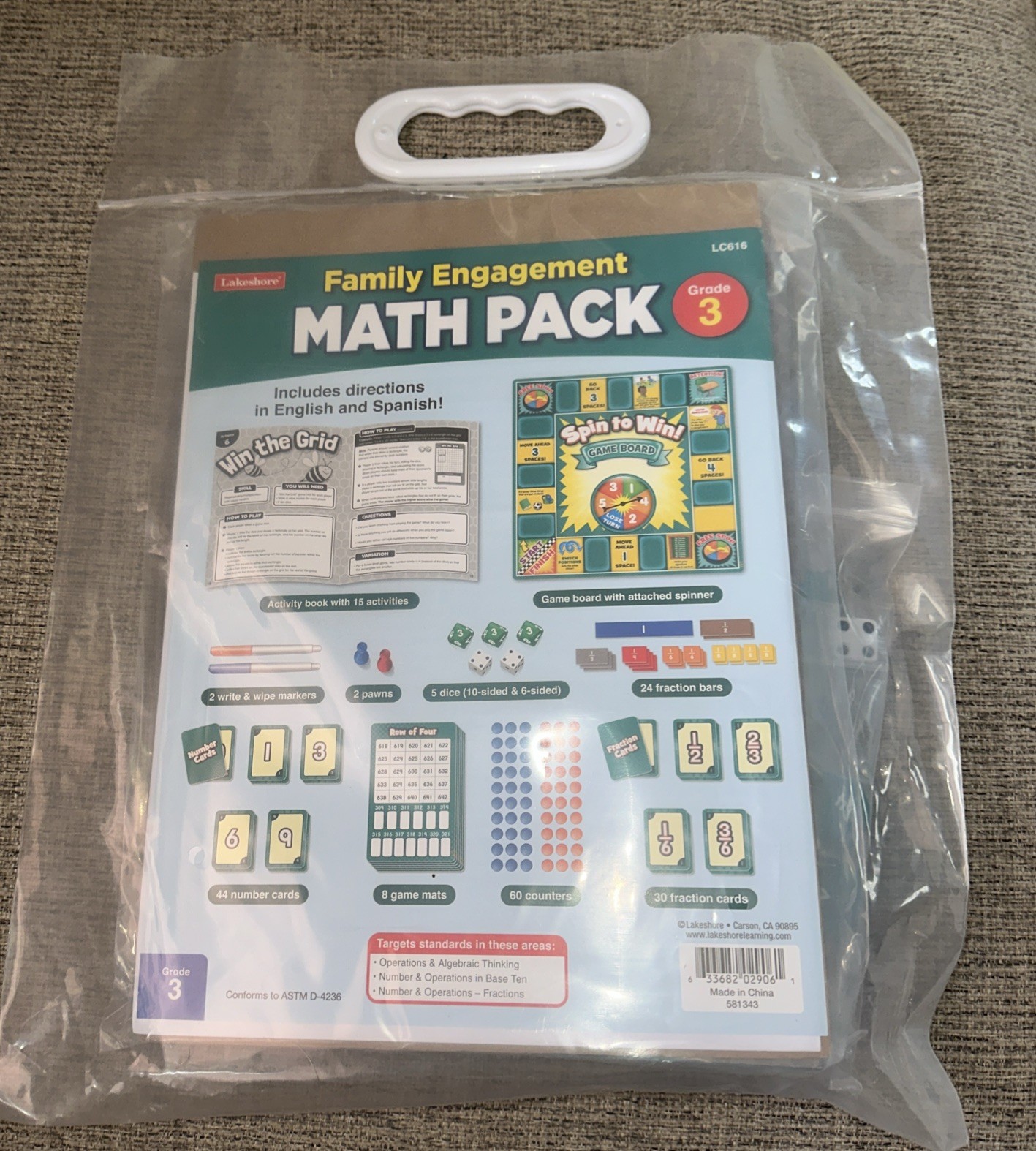 Lakeshore Learning Family Engagement Math Pack Grade 3 New Homeschooling New