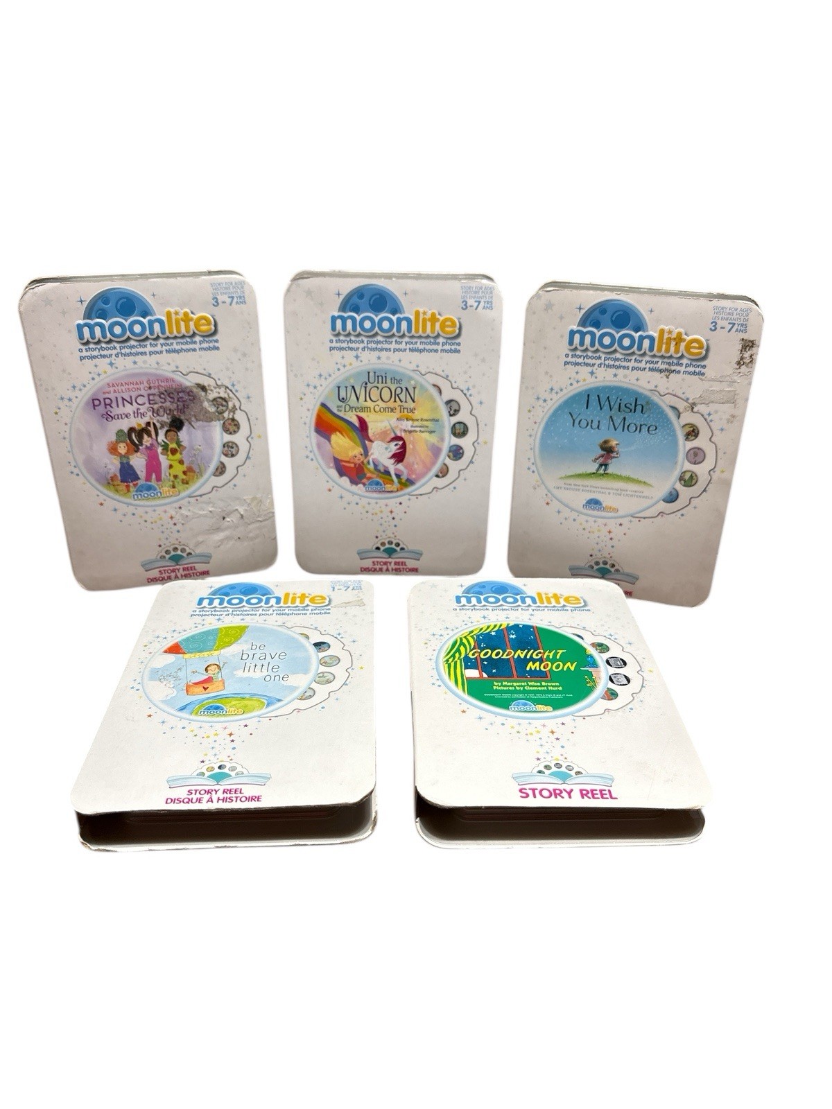 MOONLIGHT Story Reels Lot Of 5 Princess, Unicorn, Brave, Moon, Wish w/Cases