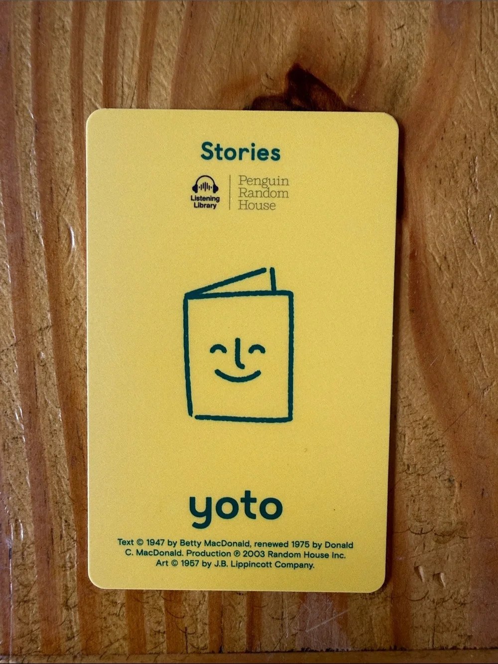 Mrs. Piggle-Wiggle Yoto Card