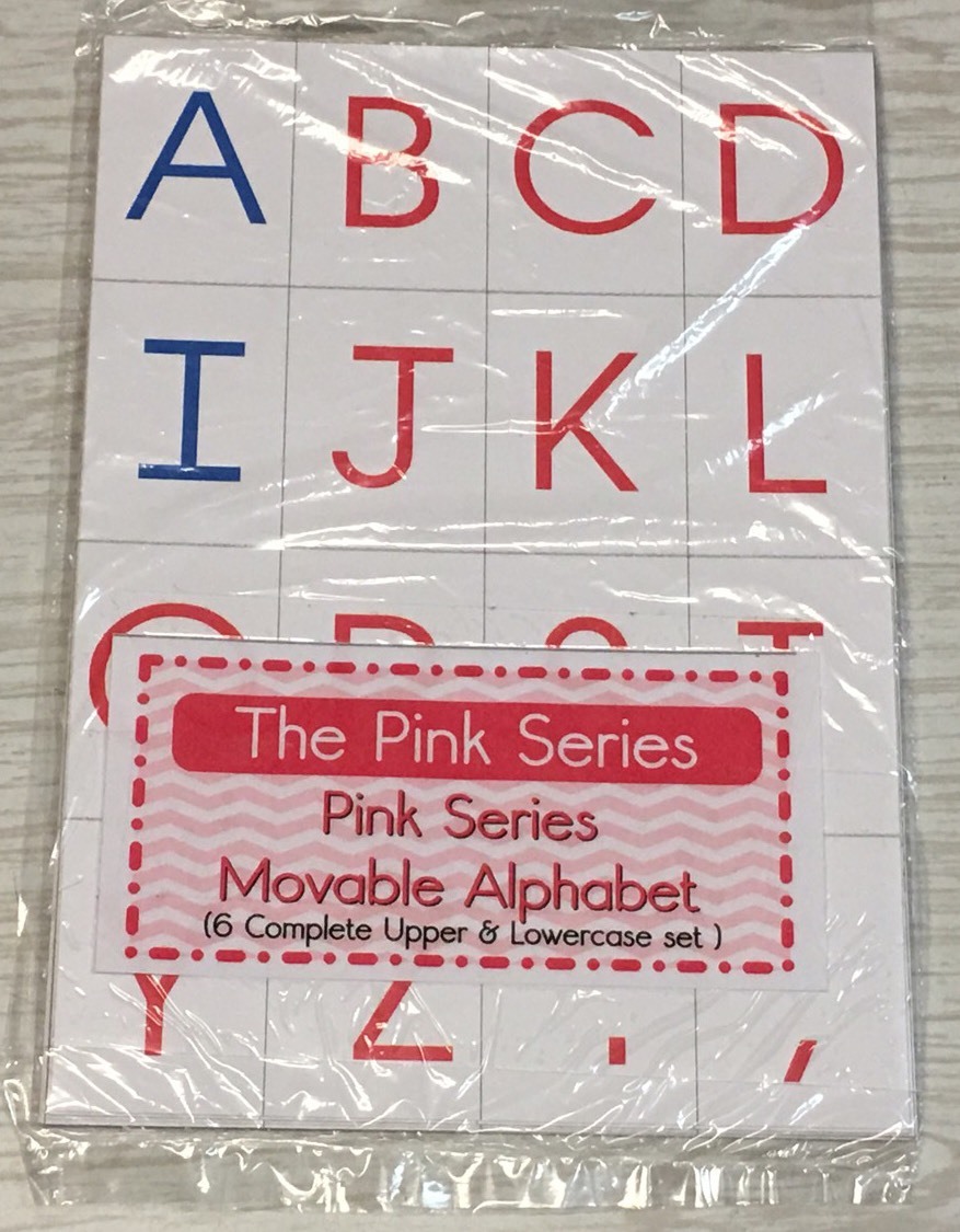 The Pink Series – Movable Alphabet (6 Upper & Lowercase set ) Montessori