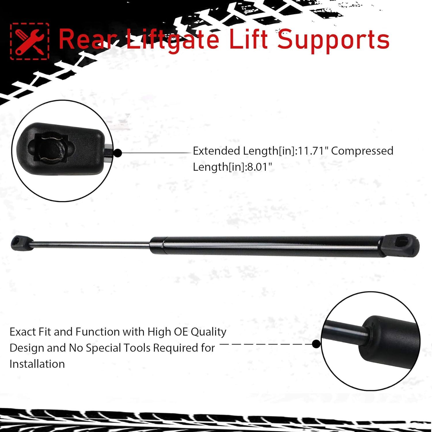 Youxmoto Hatch Liftgate and Rear Window Glass Lift Supports Struts fit for