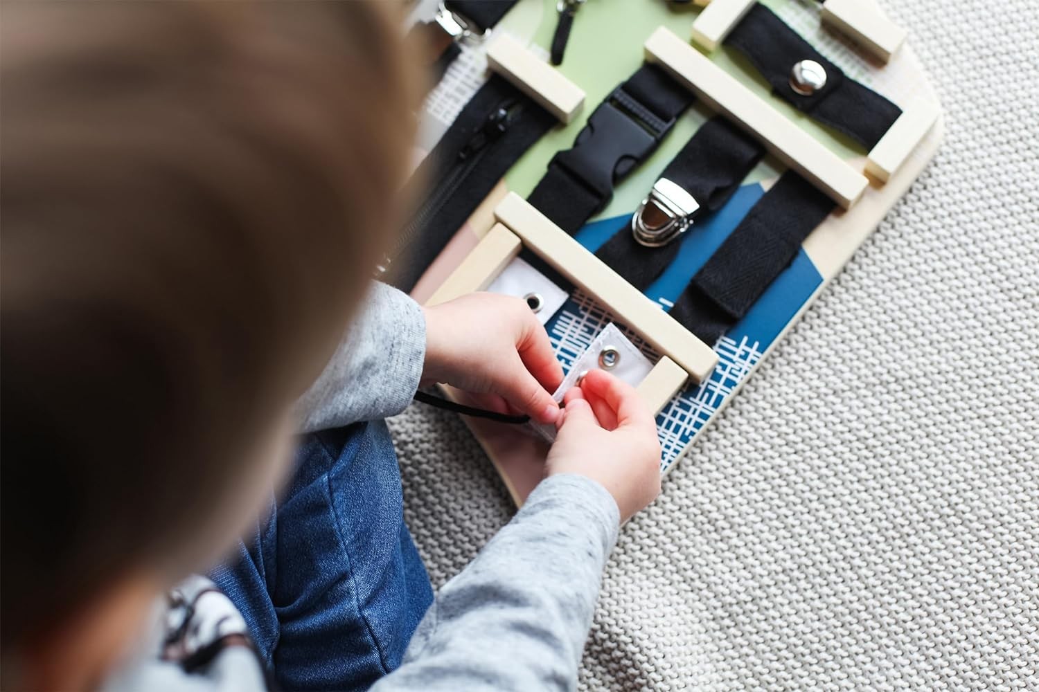 small foot Connectors and Fastenings Activity Board, diverse motor skills fun fo