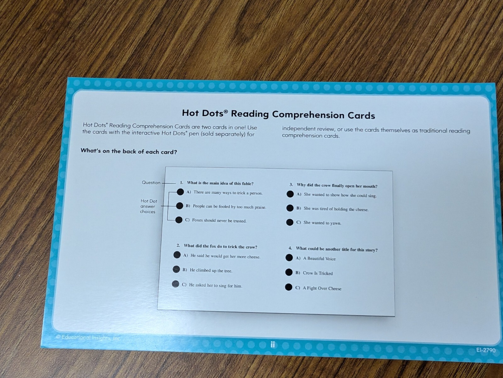 Reading Hot Dots Getting the Main Idea Gr. 2-6