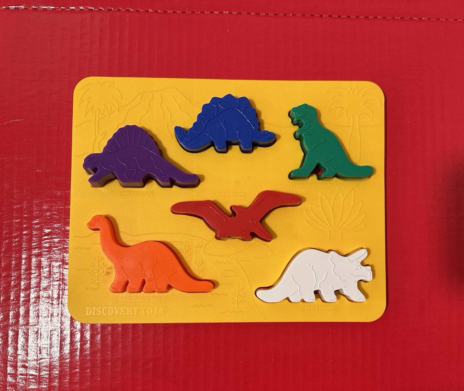 Discovery Toys Place & Trace Dinosaurs Animals Vehicles 1984 USA ~Complete Set!