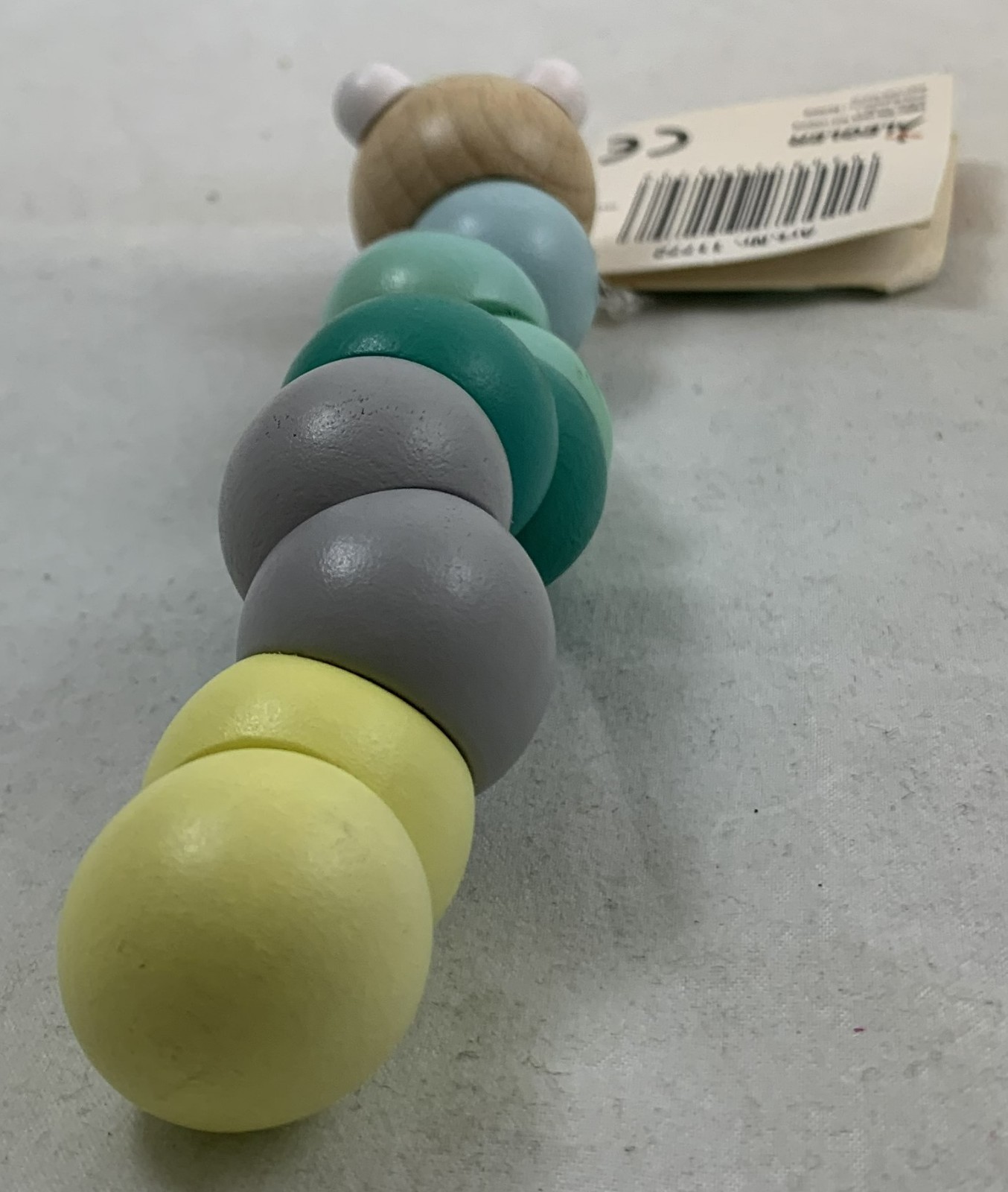 Small Foot Motor Skills Toy Caterpillar Pastel Wooden Learning Toy Portable B…