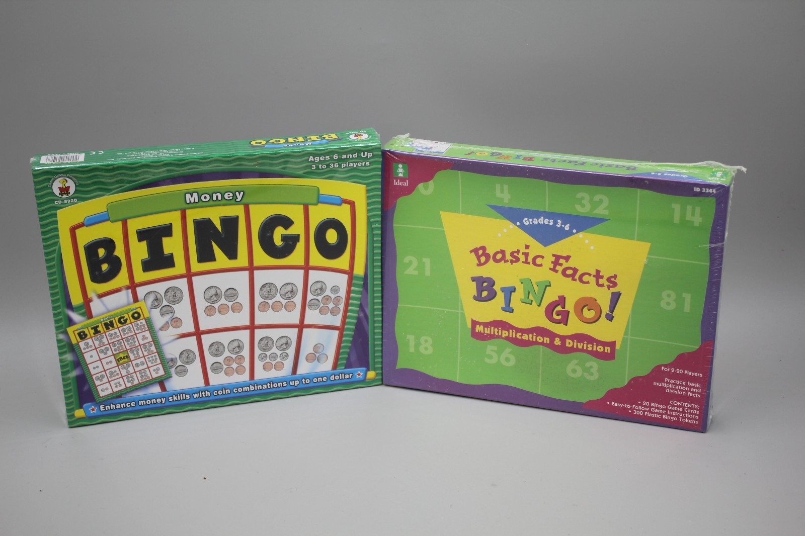 Money/Basic Facts Multiplication Division Bingo Games NEW Learning Teaching