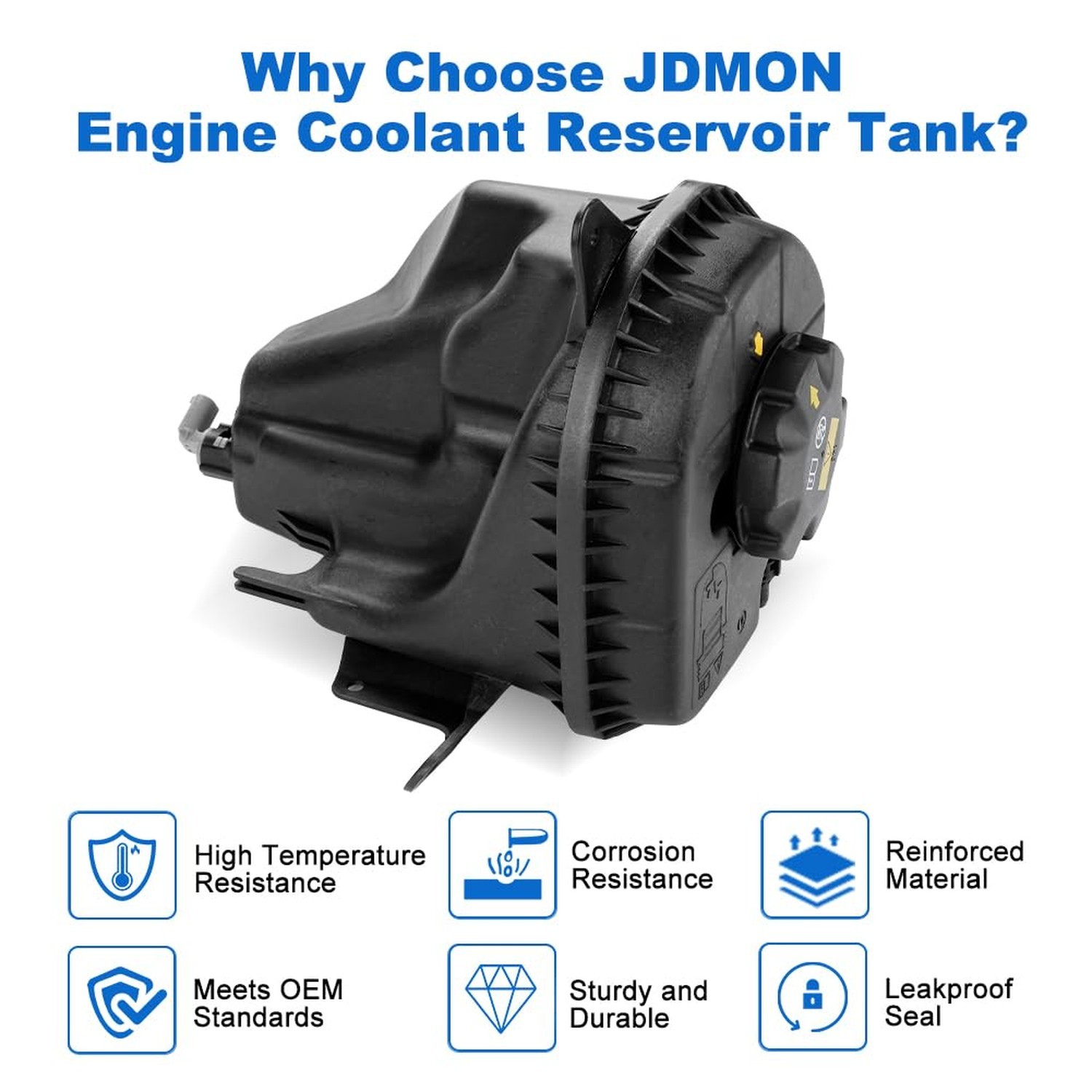 JDMON Engine Coolant Reservoir Tank w/ Sensor & Cap Replacement for BMW X5 E7…