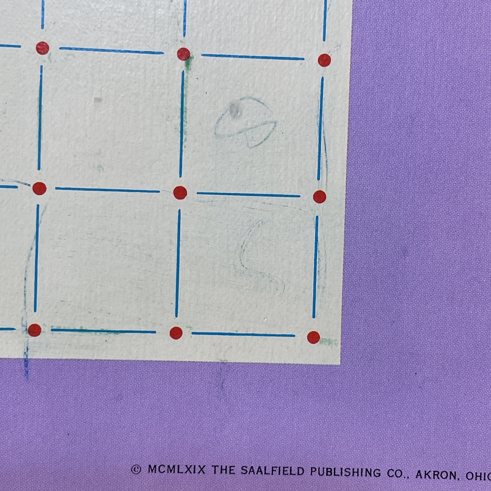 1969 Wipe Off Fun Child Development Crayon Game Boards