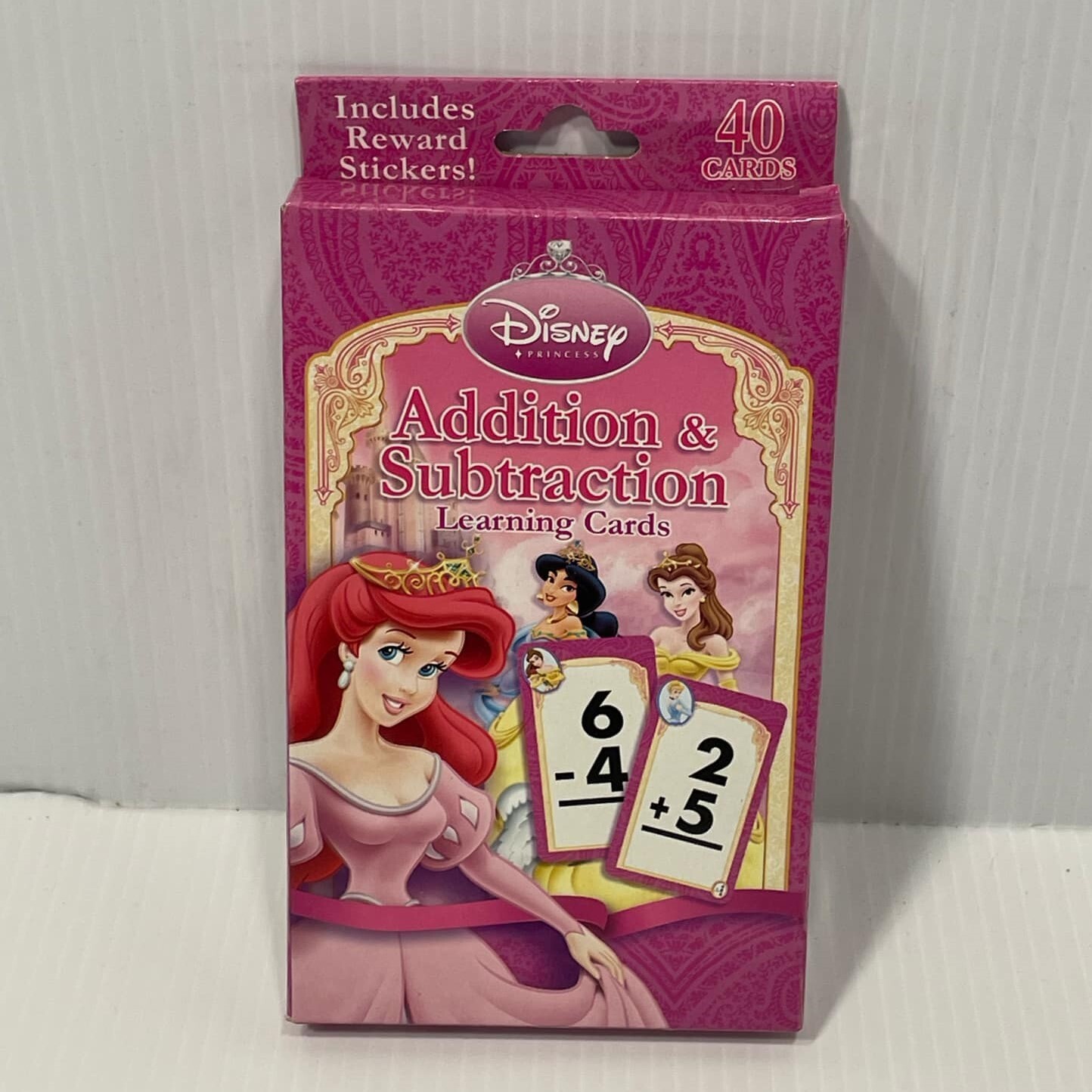 Disney Princess Learning Flash Cards Addition & Subtraction w/ Sticker Sheet