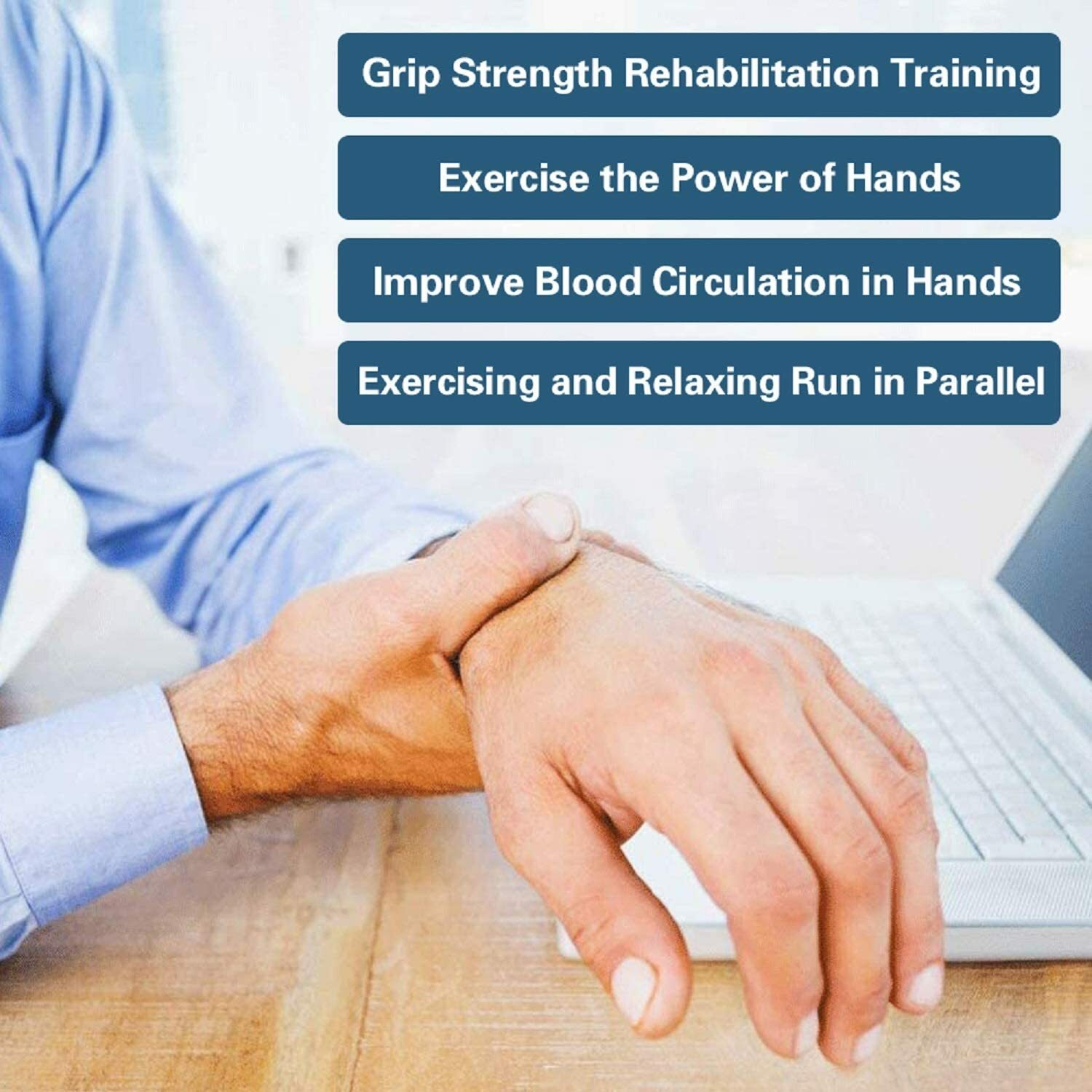 3 Pack Stress Relief Gel Squeeze Ball Exercise Finger Hand Grip Physical Therapy