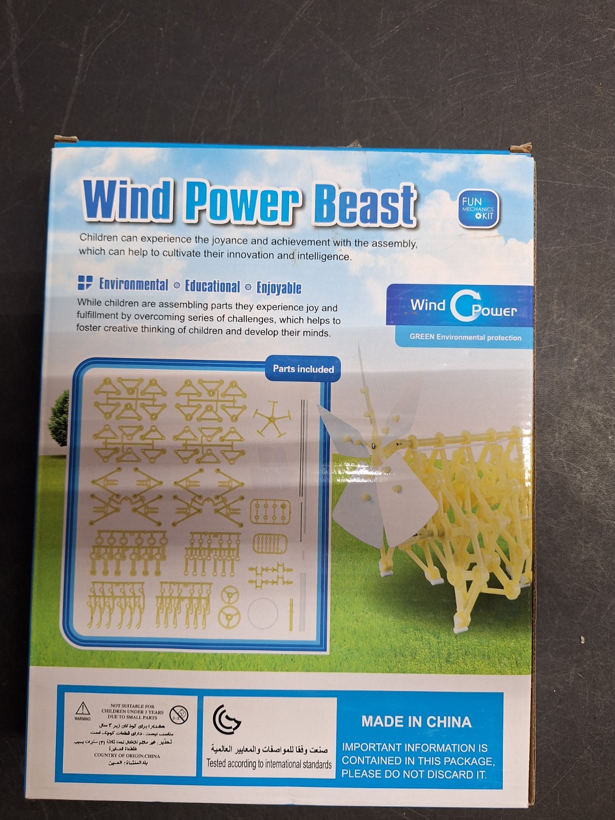 Wind Power Beast DIY Kit Educational Green Energy Environmental Learning Fun NEW