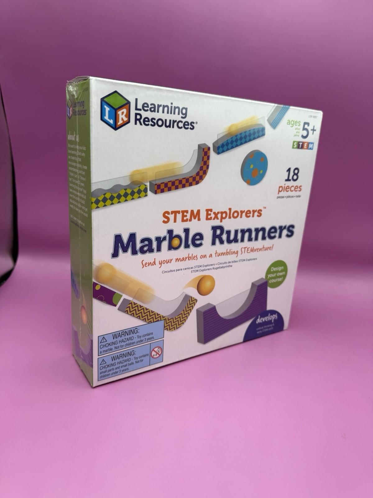 Learning Resources STEM Explorers Marble Runners 18 Piece Set NEW Sealed Ages 5+