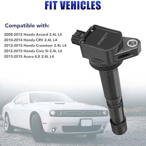 Set of 4 Ignition Coil Pack and Spark Plugs for 2.4 L4 Honda Accord CRV