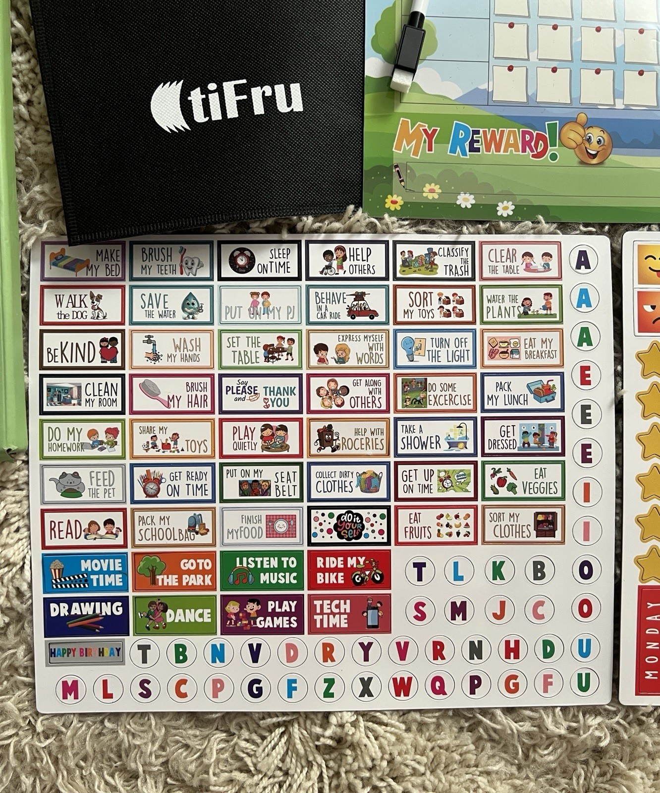My Daily Chore Chart: 5 in 1 Chore Chart for Kids 3+ Magnetic