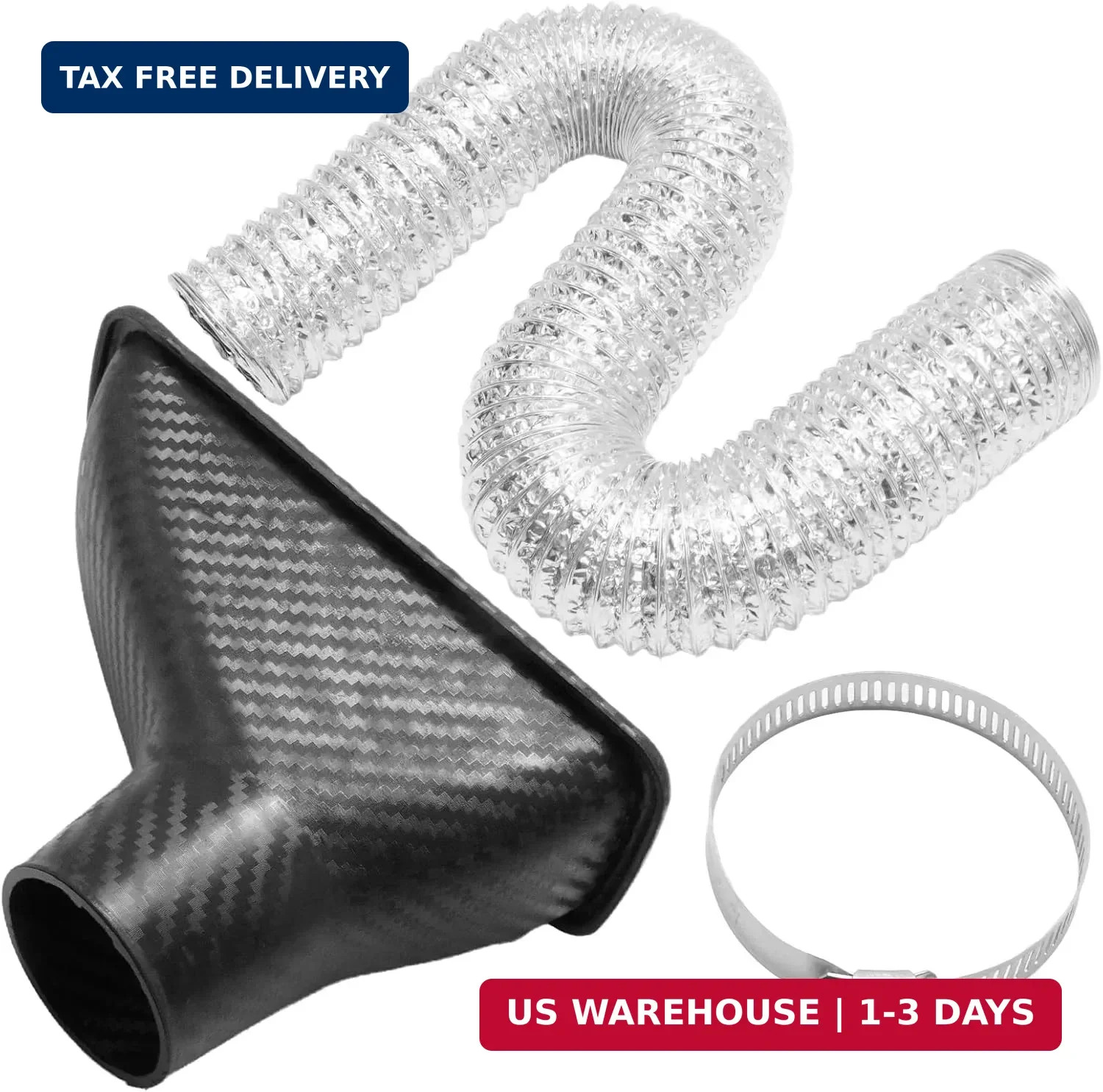 Universal Car Air Intake Duct Front Bumper Intake Duct, Front Bumper Car Square