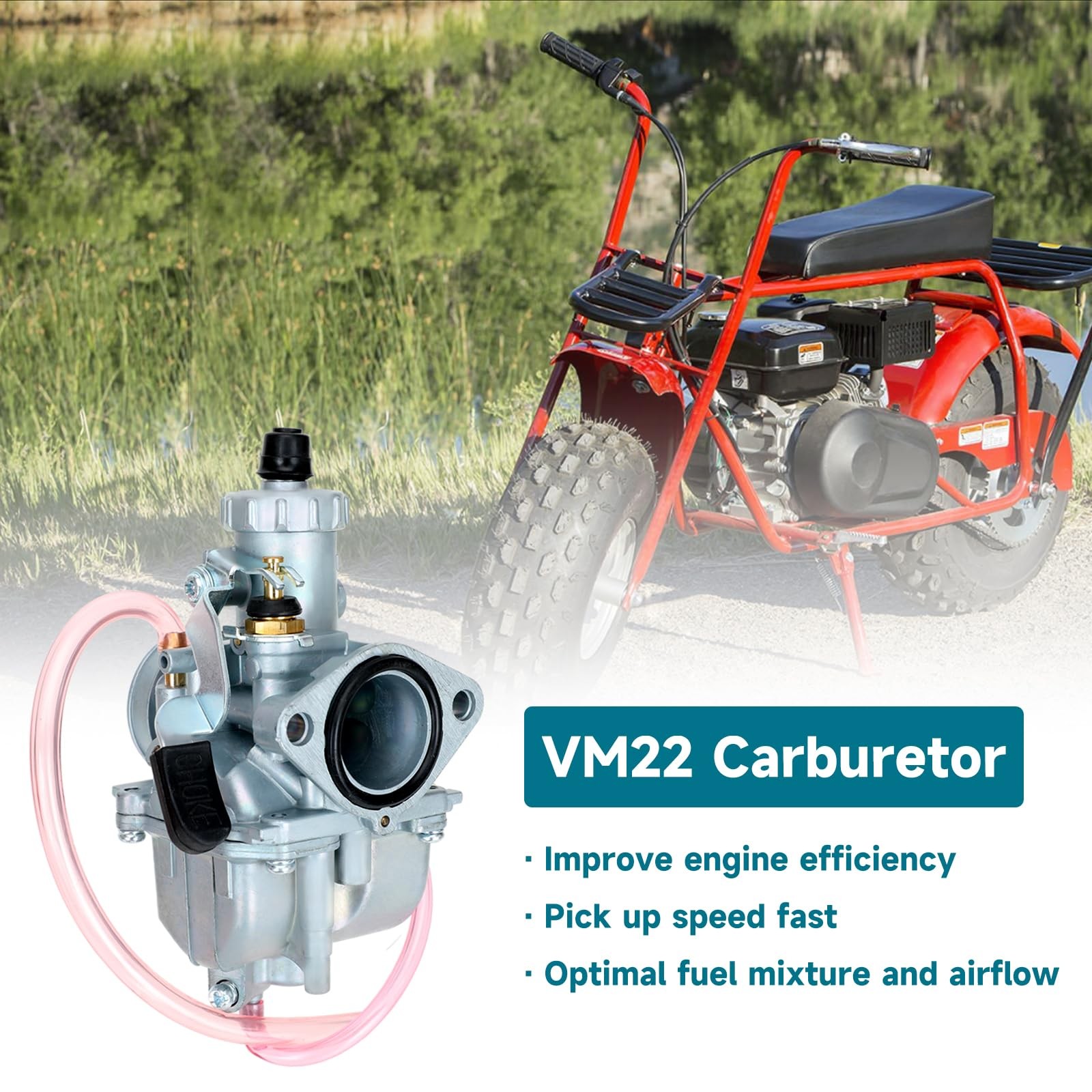 FVRITO Performance VM22 26mm Carburetor Carb for Predator 212cc 196cc Coleman CT
