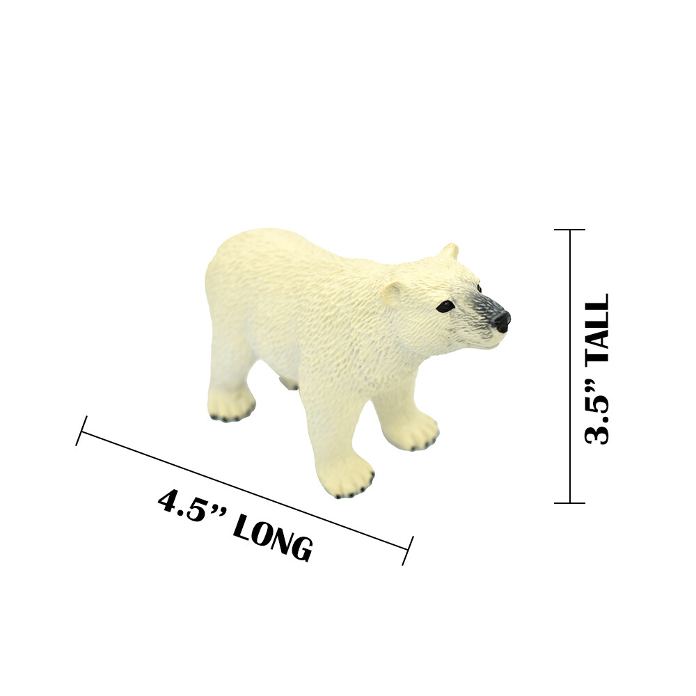 Polar Bear Very Nice Life Like Plastic Replica 4.5″L x 3.5″T – OK01 B610