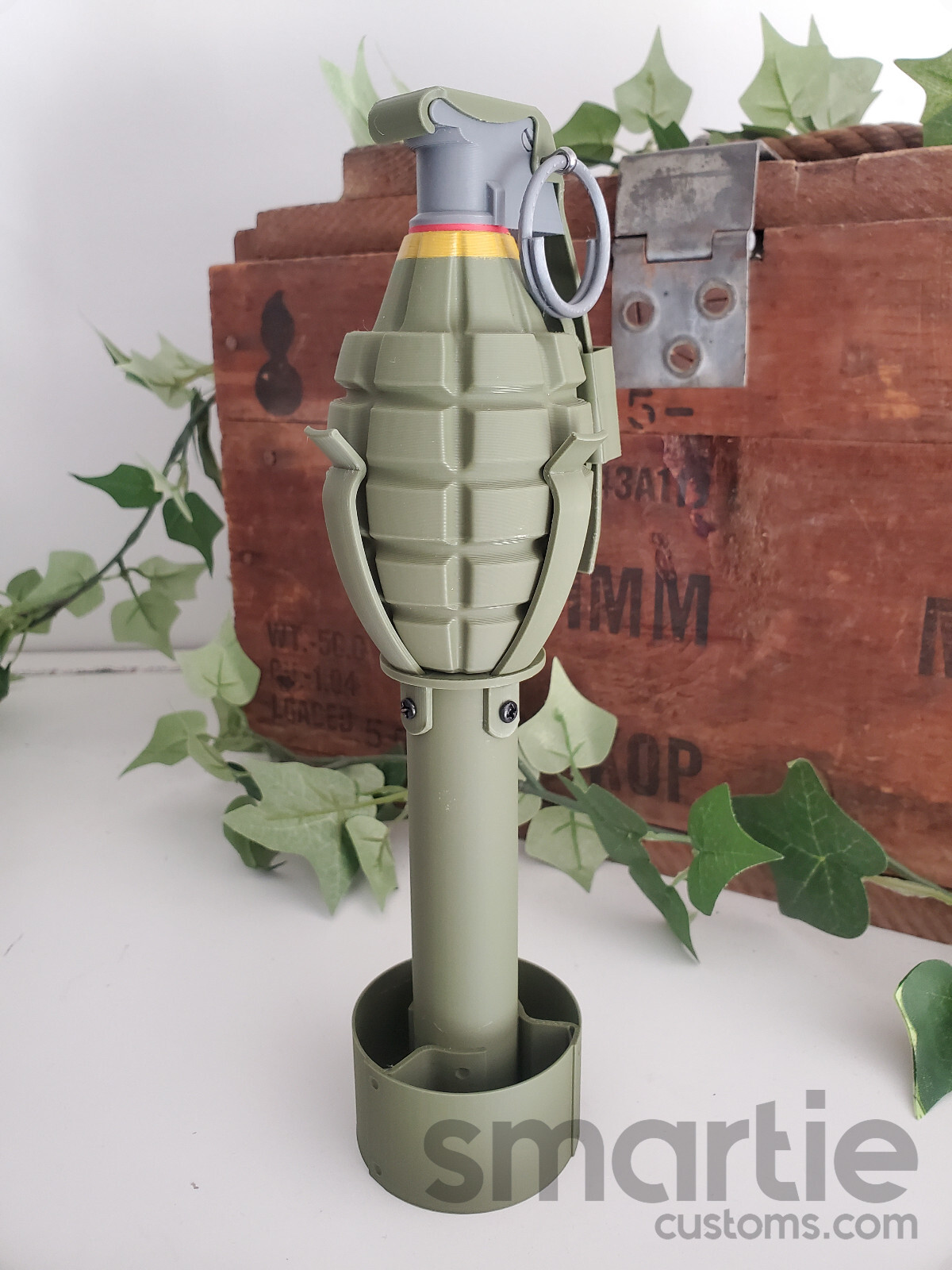 DUMMY WW2 Era M1 Rifle Grenade Adapter MK2 Frag – Accurate Size Plastic Replica
