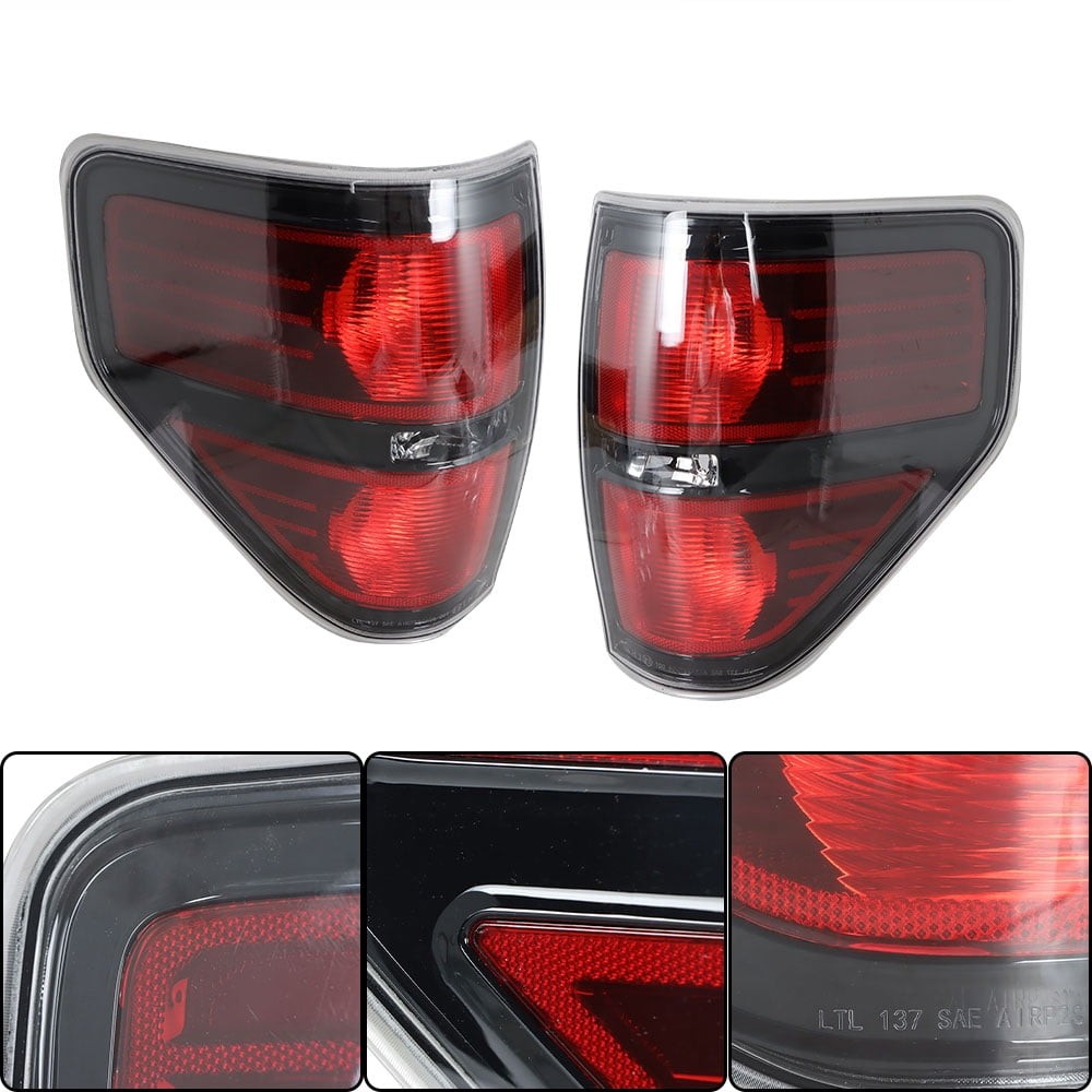 Smoked Tail Lights for 2009-2014 Ford F-150 Pickup Truck – Driver & Passenger