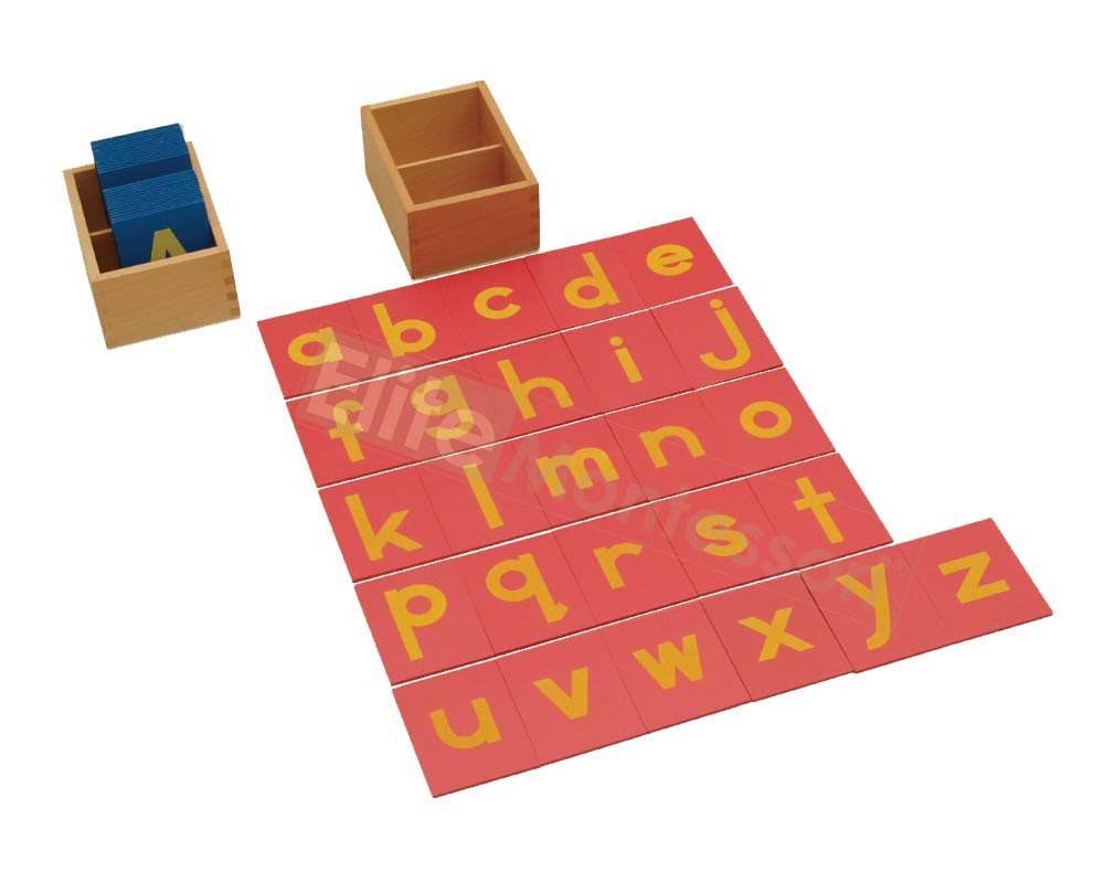 Lower and Capital Case Sandpaper Letters with Boxes
