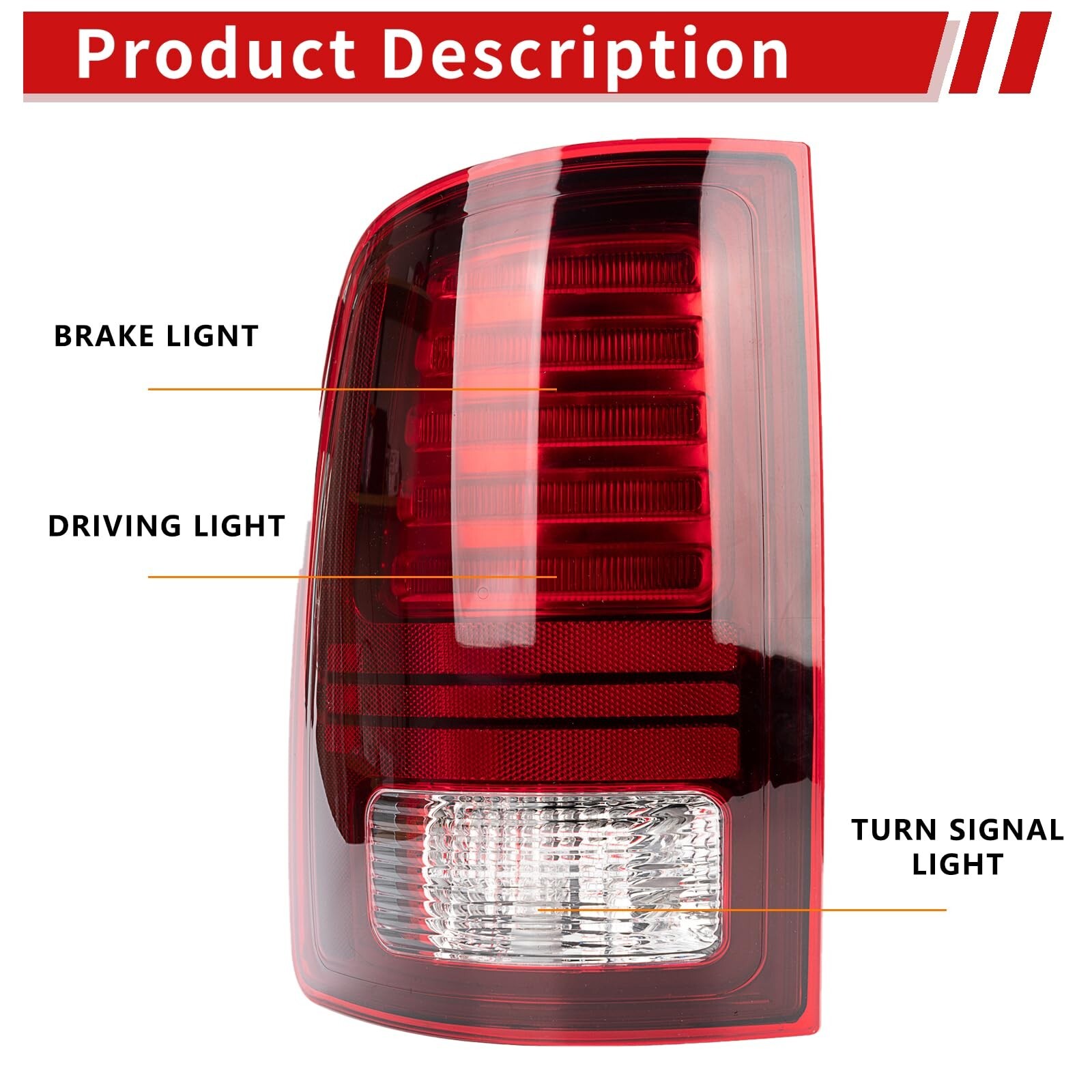 Tail Light Compatible With 2013-2018 Dodge Ram 1500 2500/2014-2018 Dodge Ram …