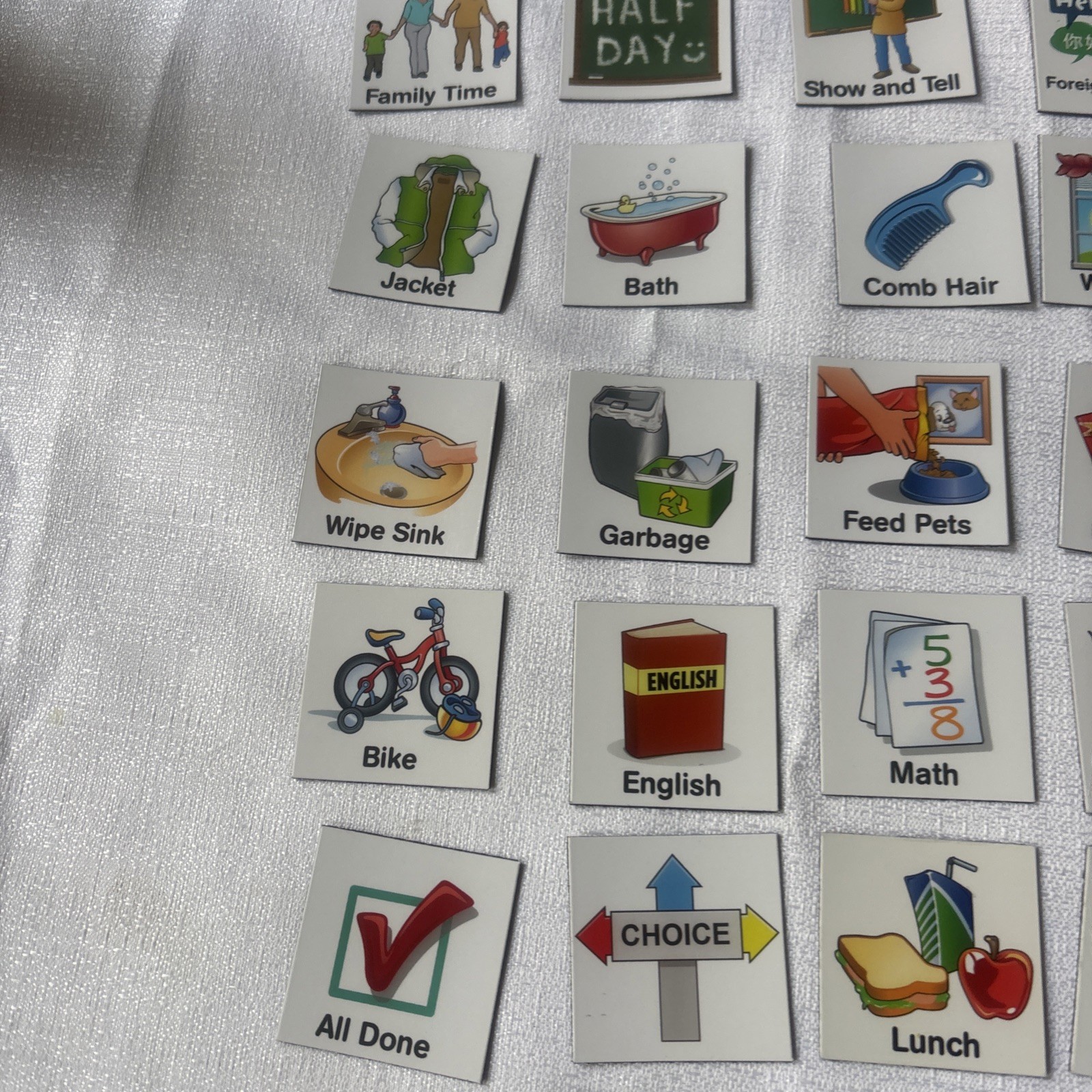 Autism Magnet schedule 132 Piece Set
