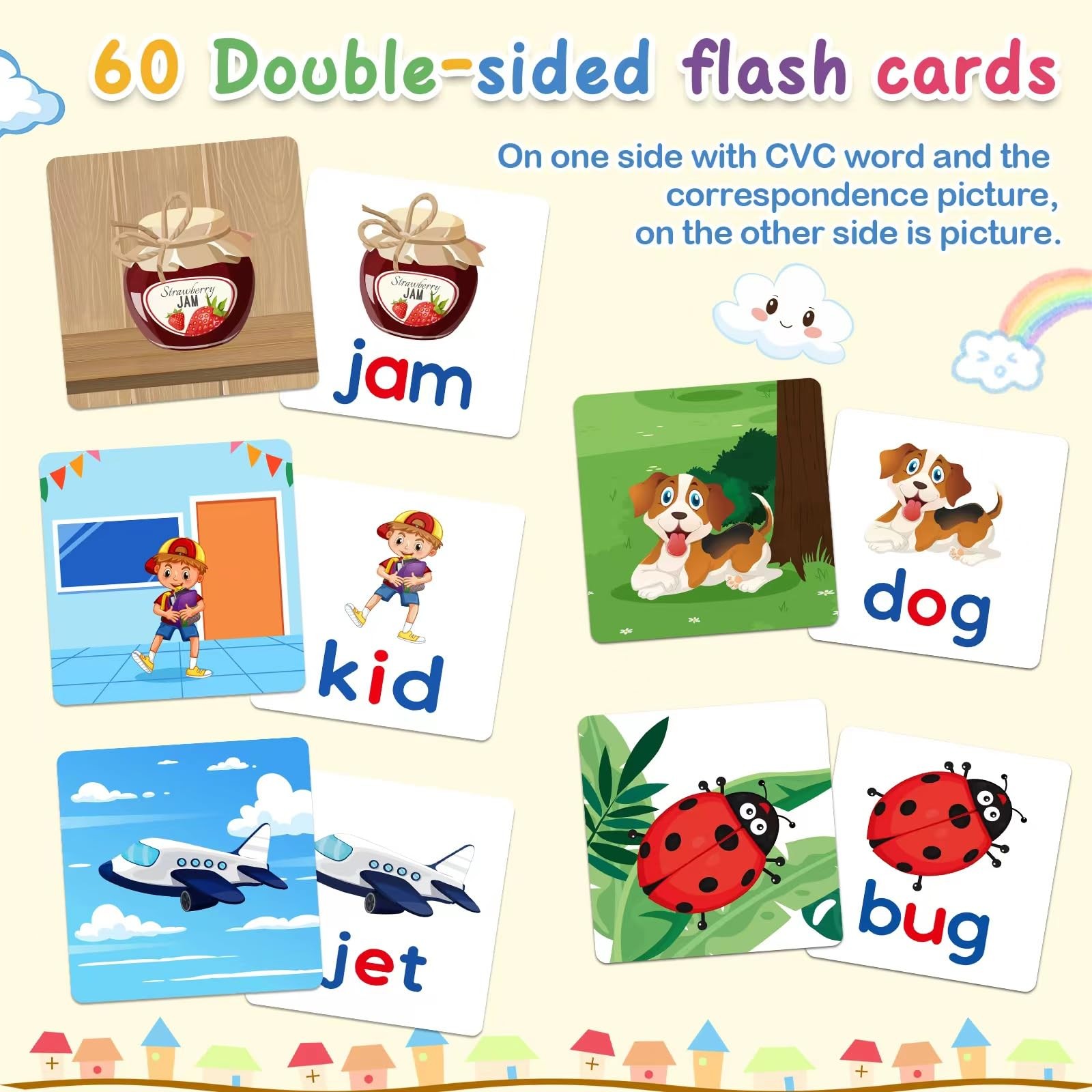CVC Word Educational Toy Spelling Games, Preschool Toddler Learning Activitie…