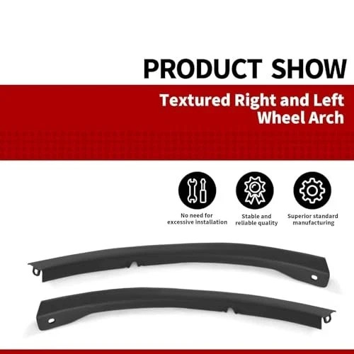 2PCS Front Bumper End Caps Compatible with RAV-Four 2016-2018 Textured Right