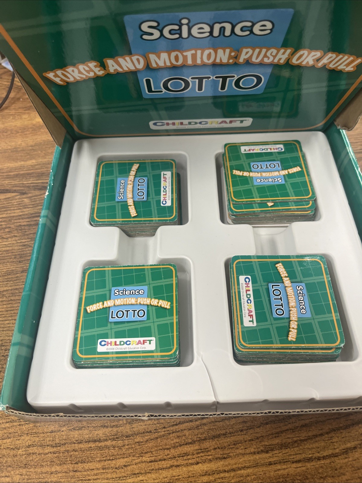 Science Force & Motion Push Or Pull Lotto Childcraft 3 Games In 1 Pre-K-K Match