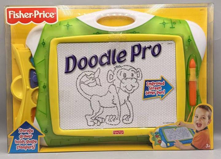 Fisher-Price Doodle Pro Magnetic Drawing Board Green Complete G5615