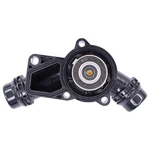 NewYall Engine Water Pump and Thermostat Housing Assembly with Gasket Kit for