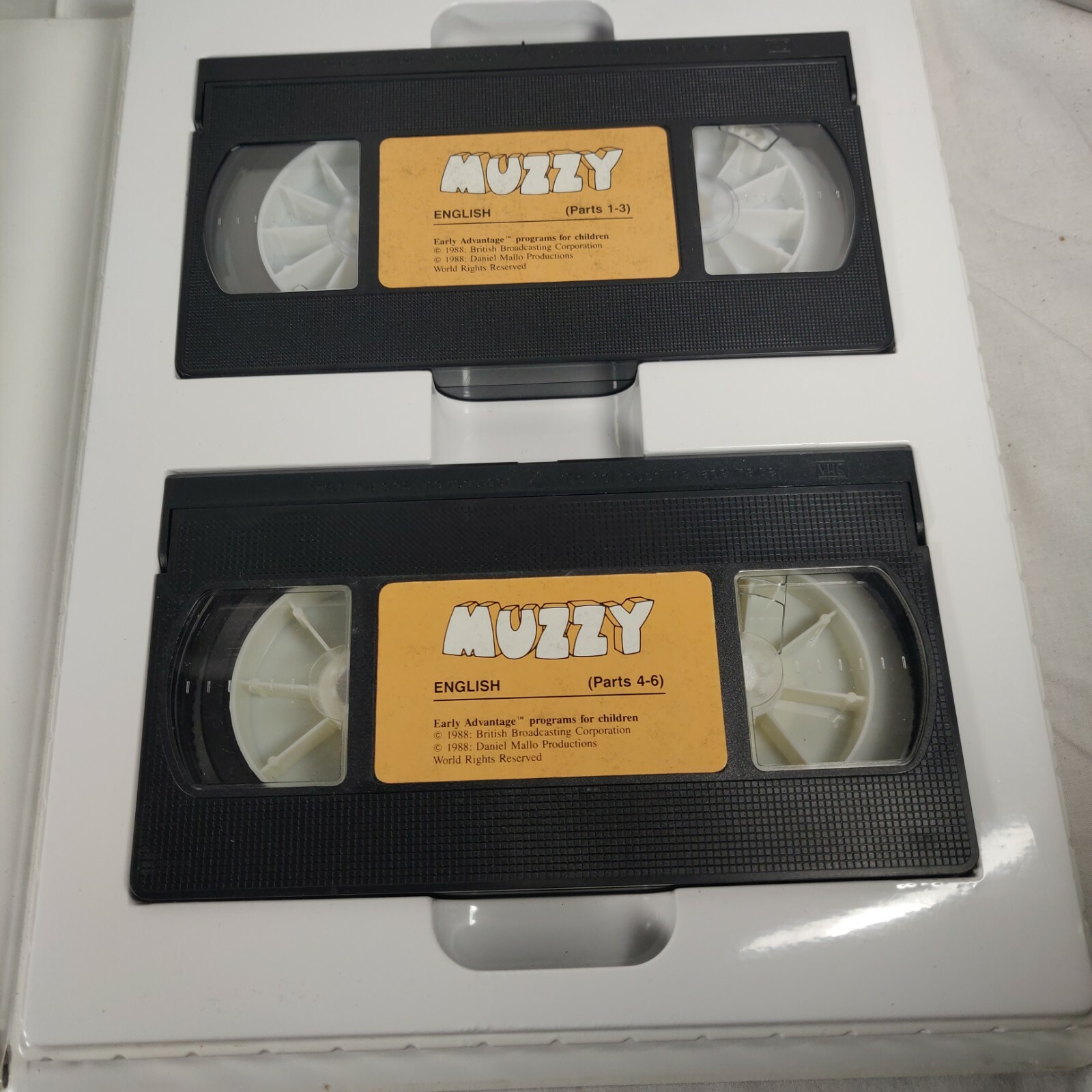 Muzzy I and II Video German Early Advantage BBC Language Courses 1990 VHS