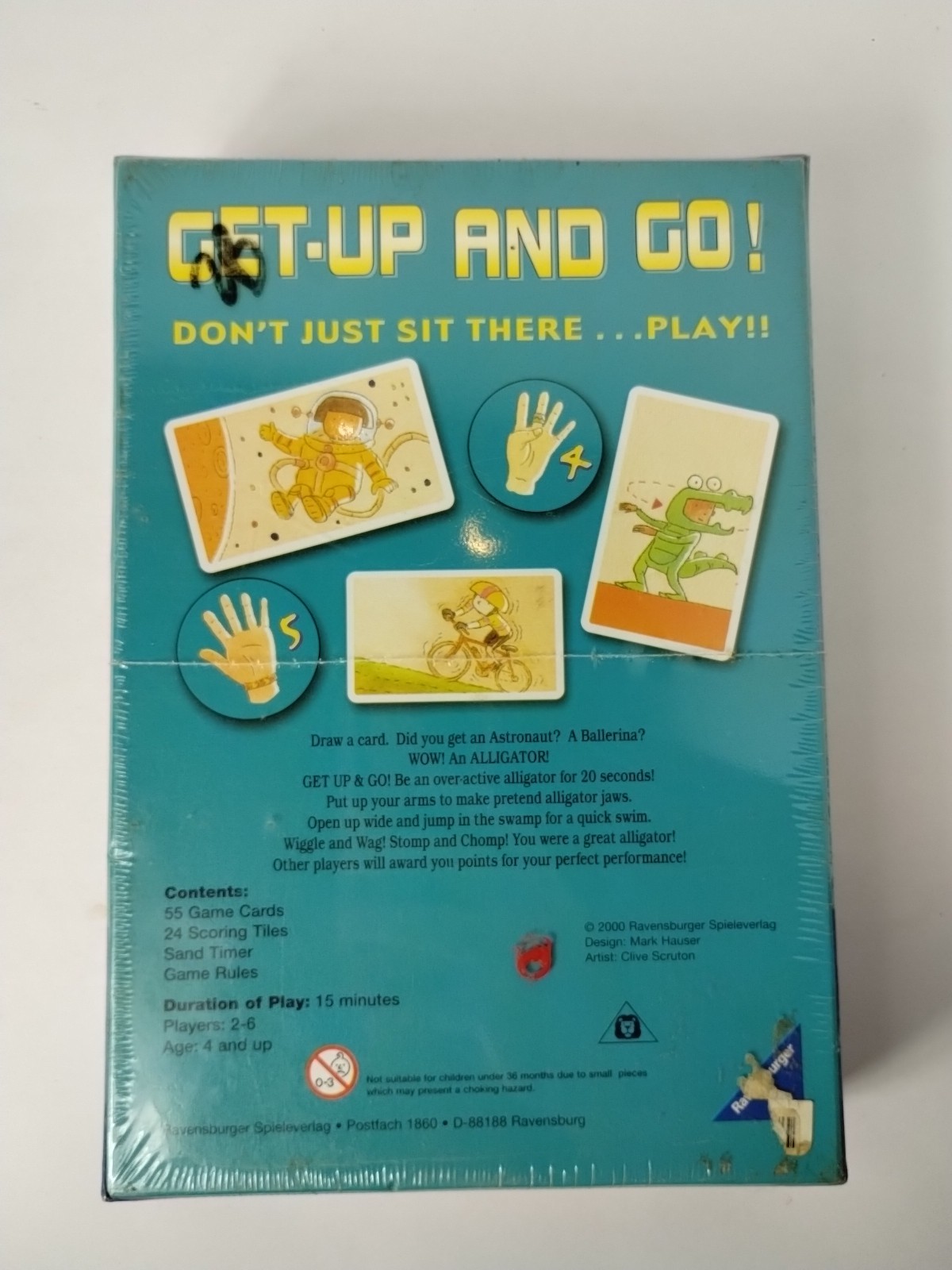 GET UP AND GO! DON’T JUST SIT THERE…PLAY VINTAGE GAME BY RAVENSBURGER – NEW