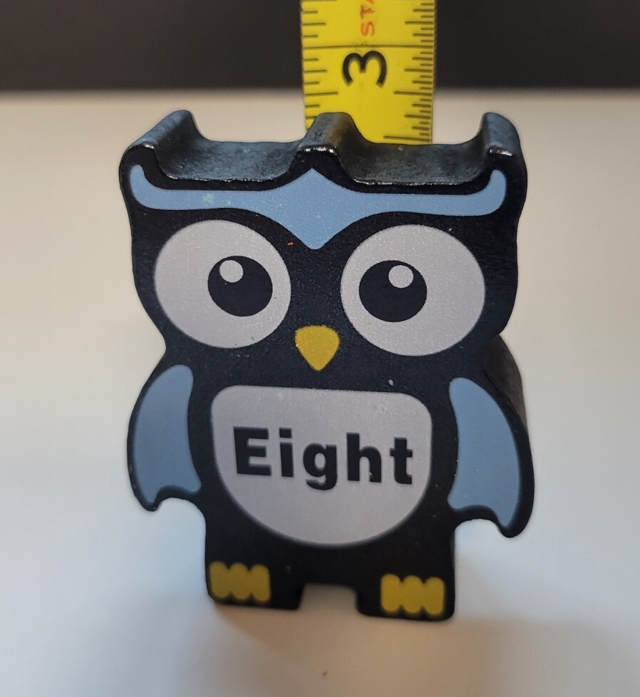 Discovery Toys Stacking Owls Balancing Game Replacement Wood Block Black #8 ONLY
