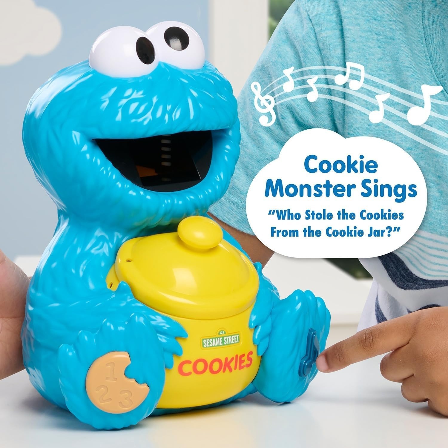 Sesame Street Cookie’s Counting Jar, 12-Pieces, 20+ Phrases and Sounds, Learning