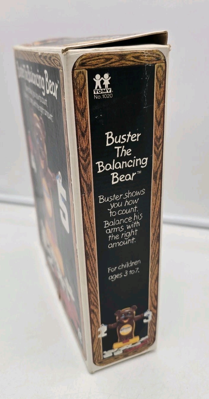 HTF Rare Vintage TOMY 1020 Buster the Balancing Bear Balance Scale 1978