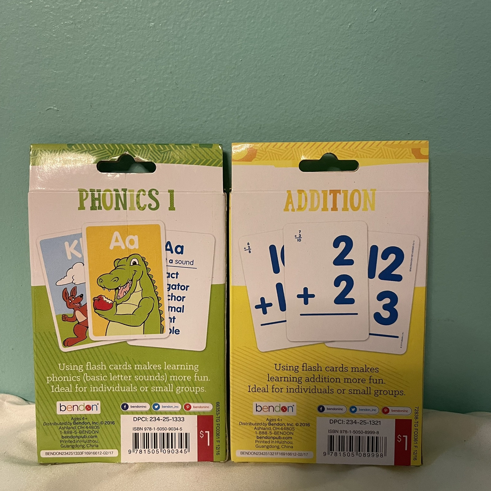Benton Learning Development Education Flashcards Ages 4+ Phonics And Addition
