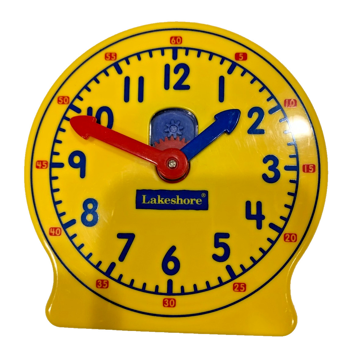 LAKESHORE LEARNING STUDENT CLOCK FD974 TWO WAY GEARS FOR TELLING TIME W/STAND 5″
