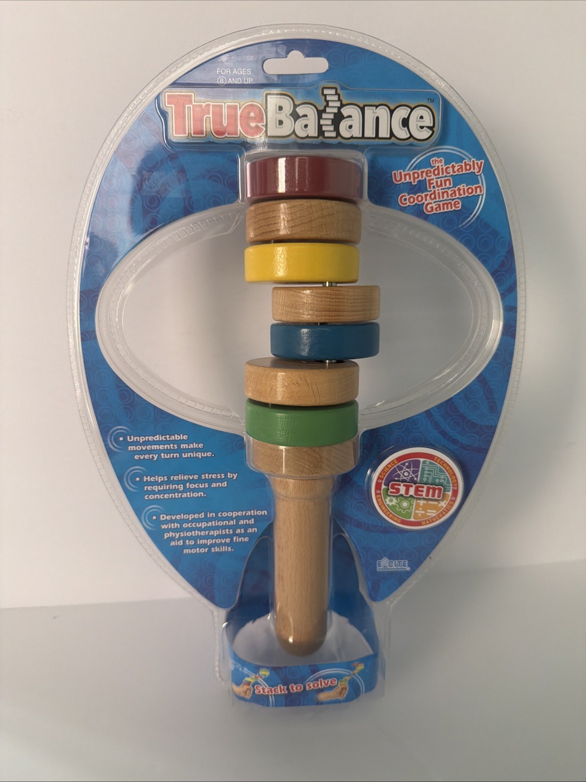 True Balance Hand held Wooden Toy Excite STEM Multi Motor Skill Game Toy NEW