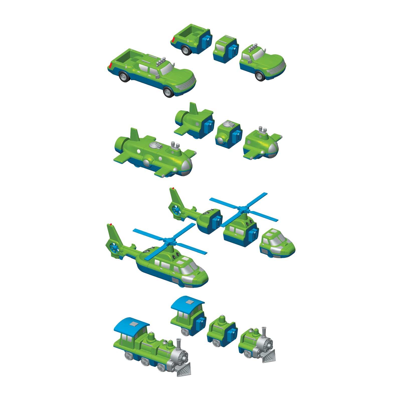 New – Popular Playthings Magnetic Mix or Match Vehicles: Set #2 – Ages 3+