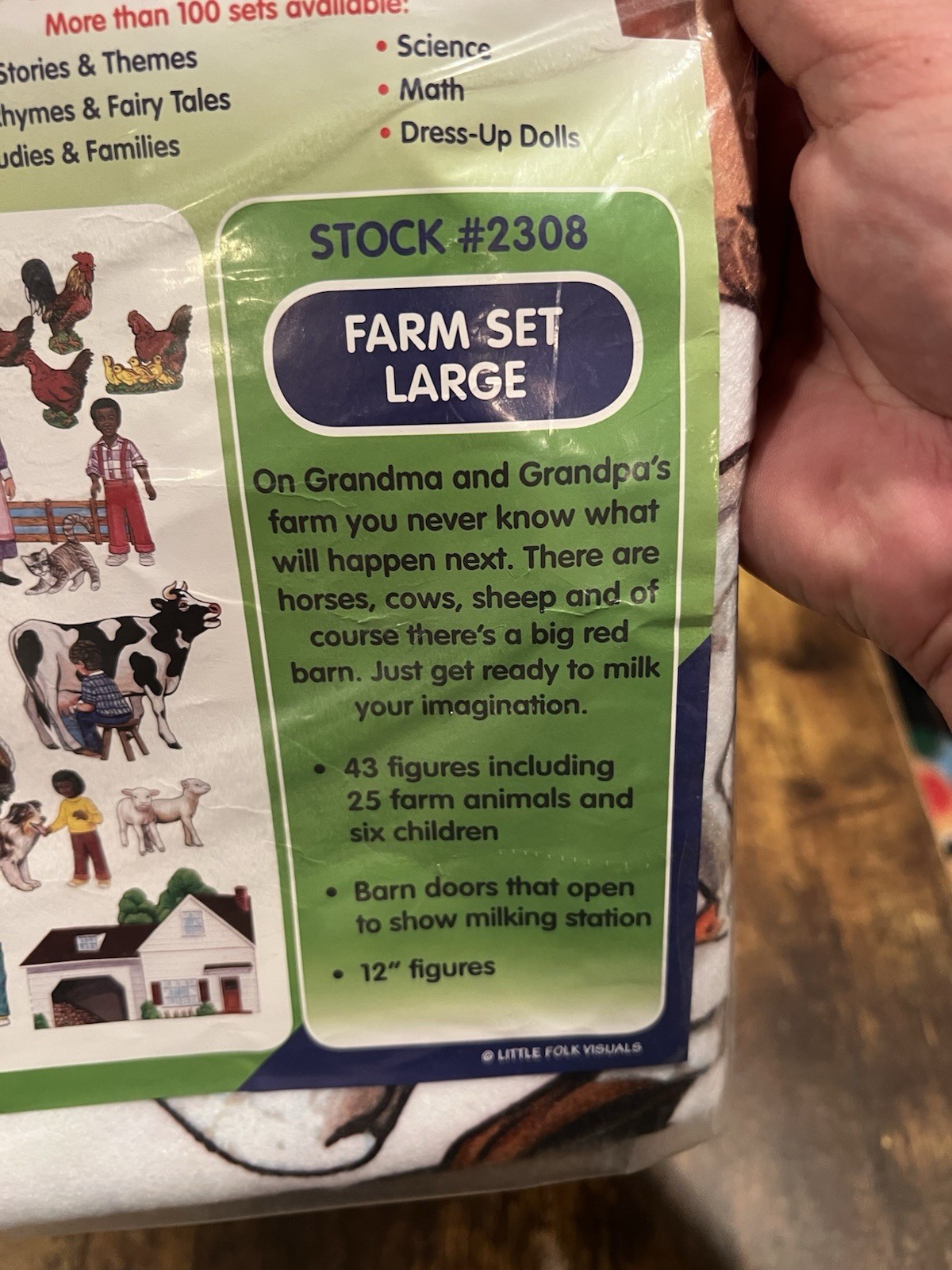 Felt Farm Animals Large Set Cows Horses Pigs Little Folk Preschool New Uncut
