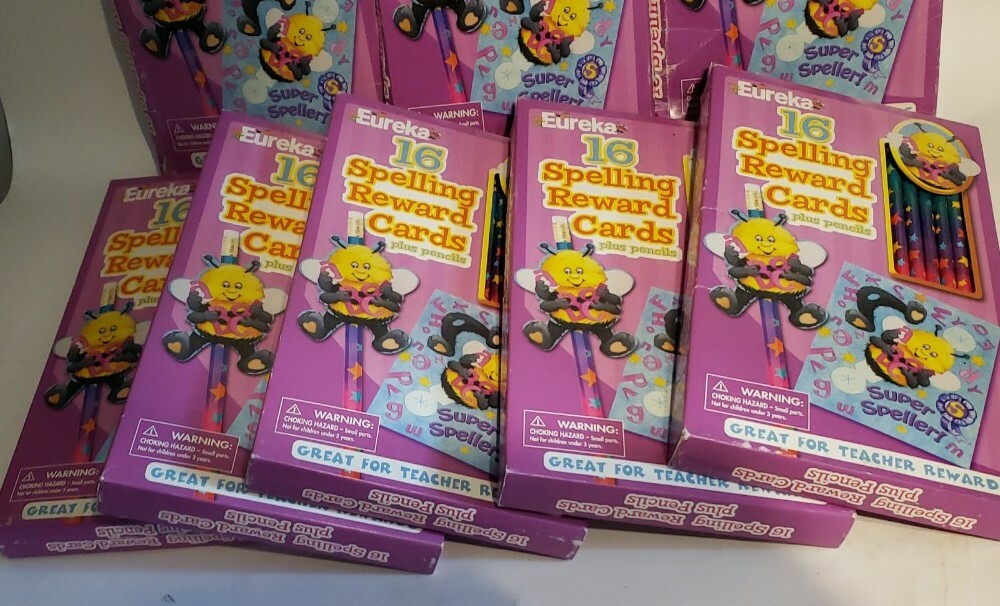 Pencils Spelling Reward Cards Teachers Eureka Super Speller Award 128 count