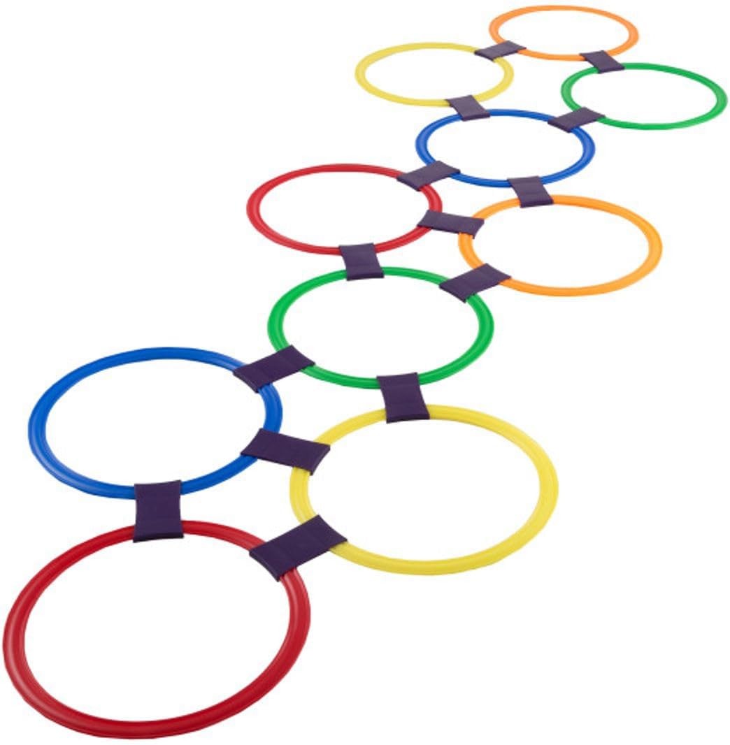 HEY PLAY Indoor Outdoor Hopscotch Ring Game