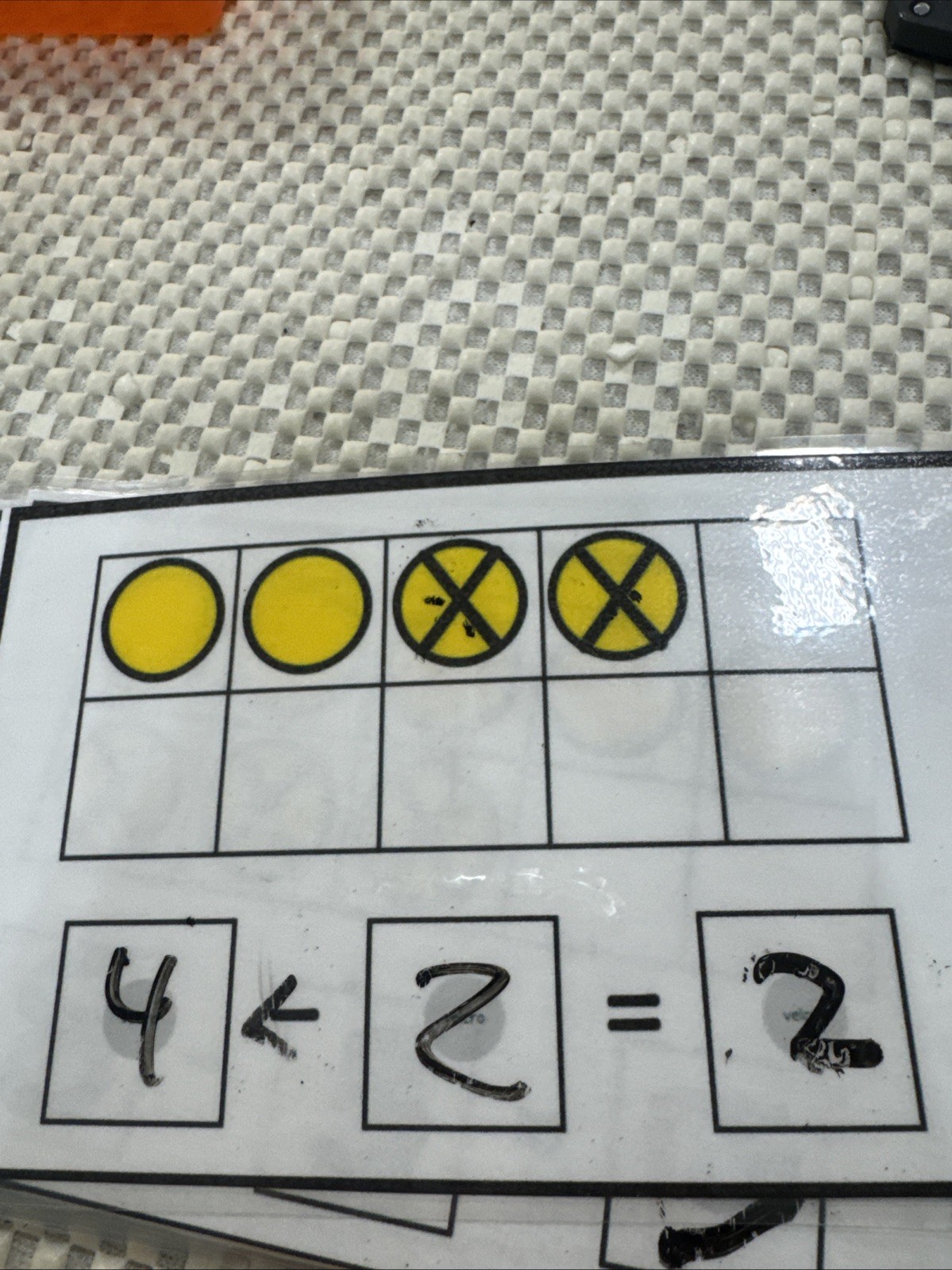 Subtraction Facts Ten Frame Cards – 13 Dry Erase Laminated Card