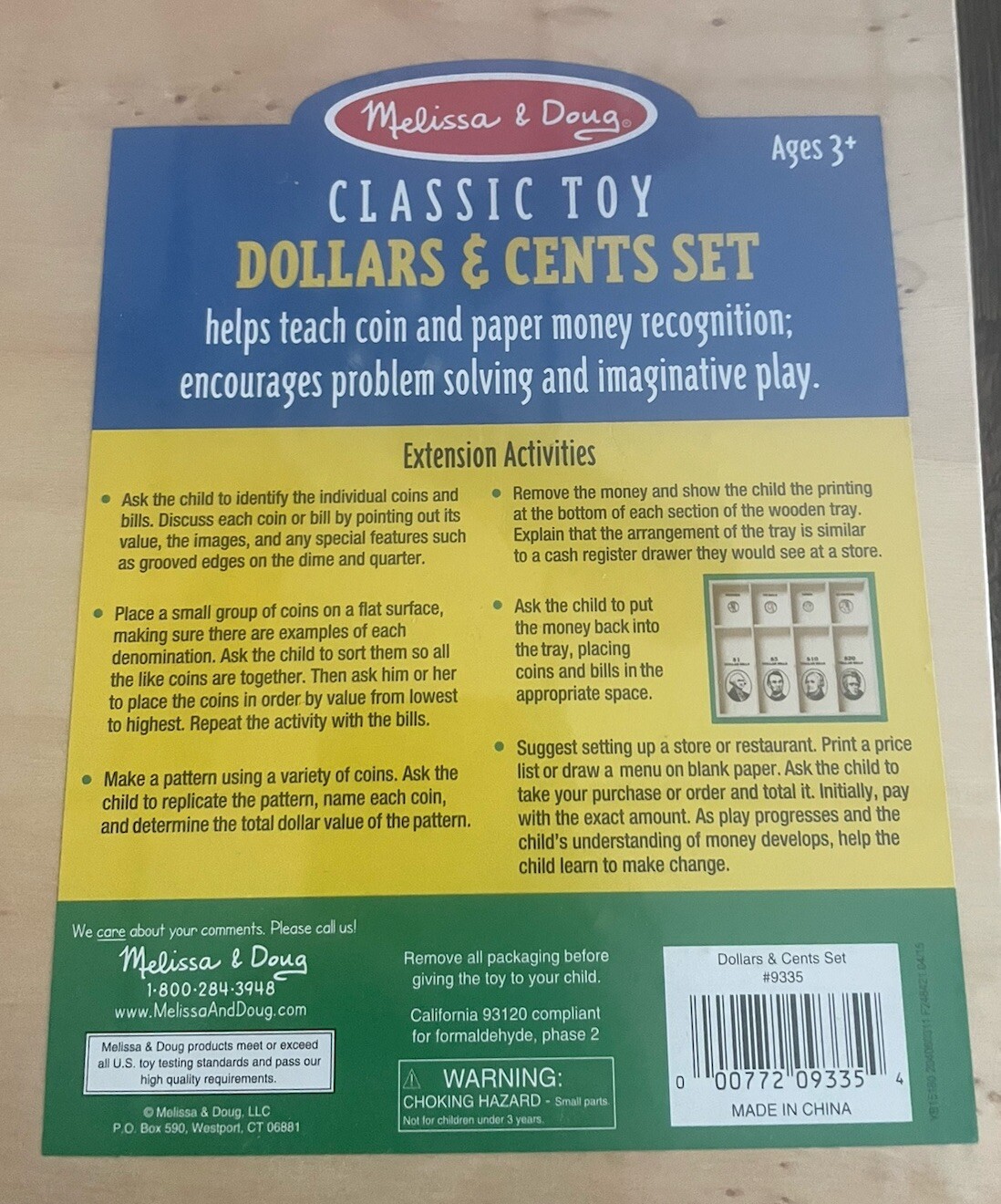 *NEW / SEALED* Melissa & Doug DOLLARS & CENTS Play Money Set 400 pcs