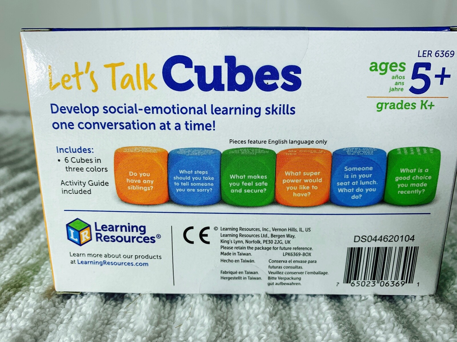 Learning Resources Let’s Talk Cubes, Conversation Cubes, Social Skills, Feelings