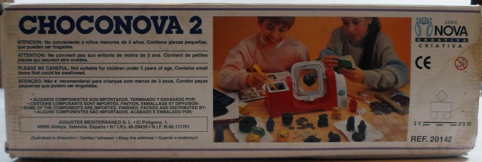 HASBRO 90’s MEDITERRANEO CHOCONOVA 2 CHOCOLATE FACTORY GAME w ELECTRIC MOTOR MIB