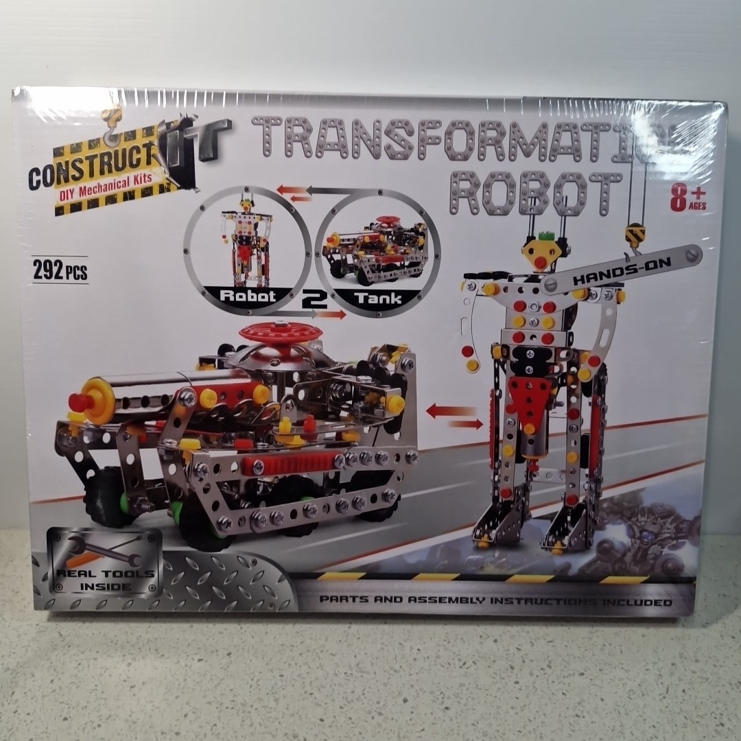 Transformation Robot Construct It 292pc Real Tools New Sealed Construction Kit