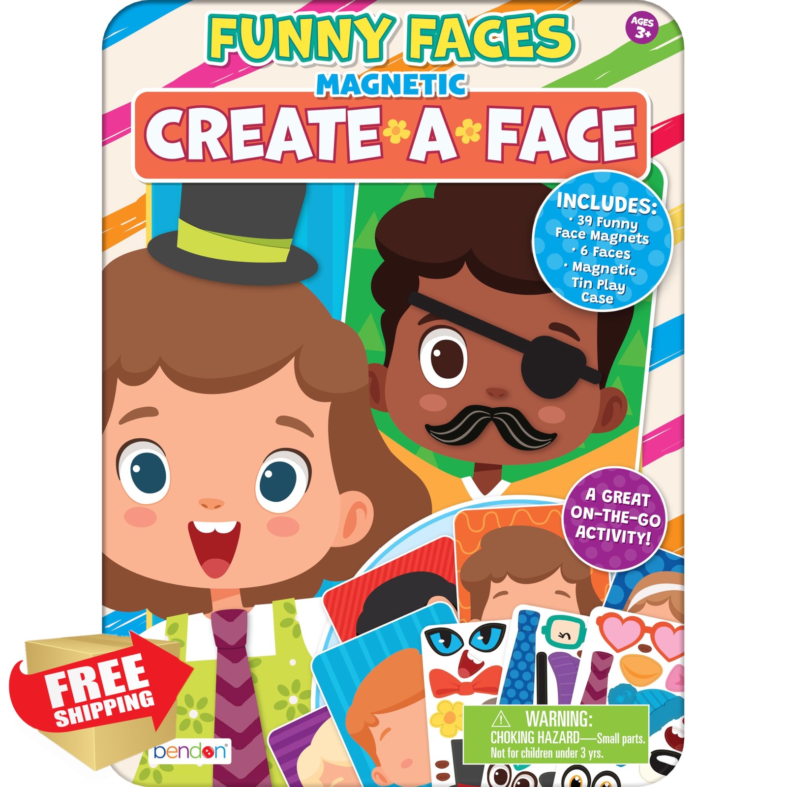 Bendon Funny Faces Magnetic Activity Tin