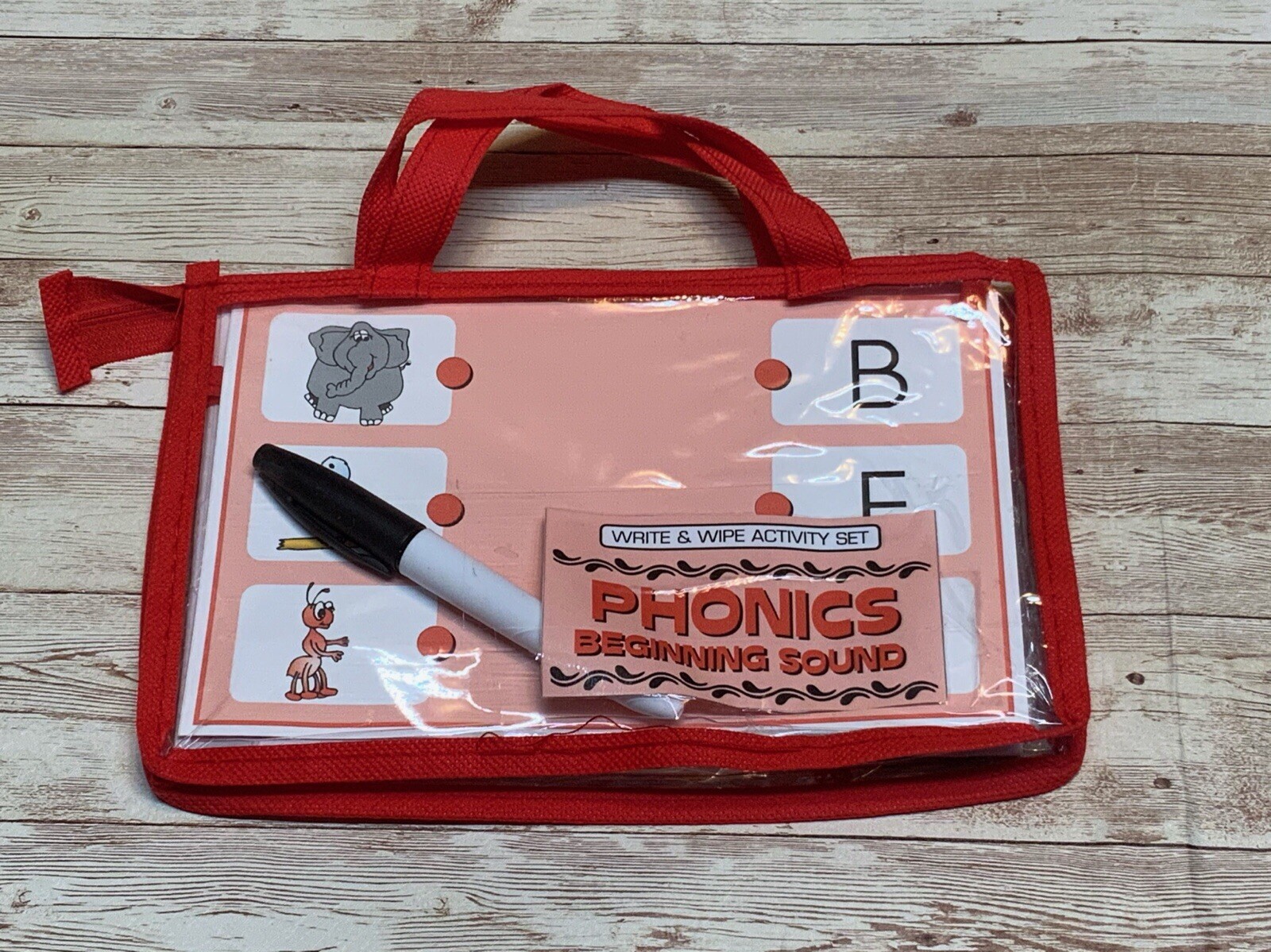 Write & Wipe Activity Set – Phonics Beginning Sounds – Learning Center